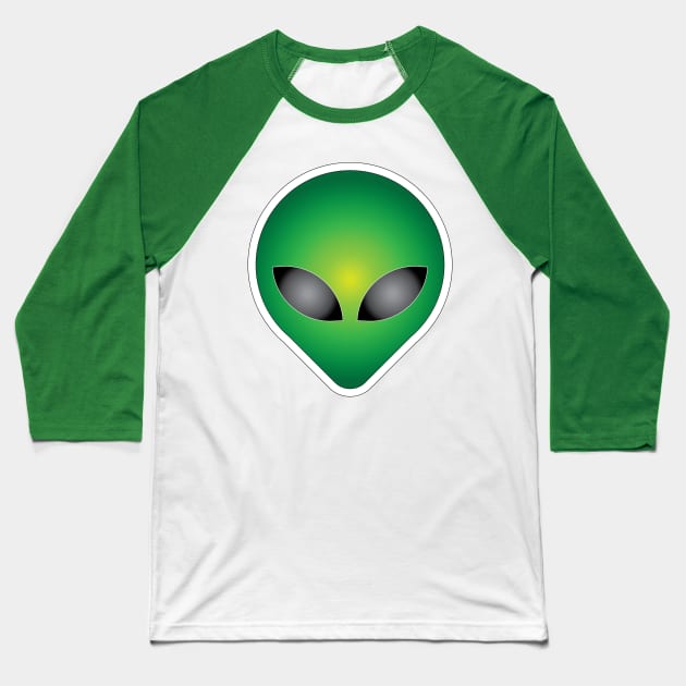 Alien Baseball T-Shirt by tesiamarieart